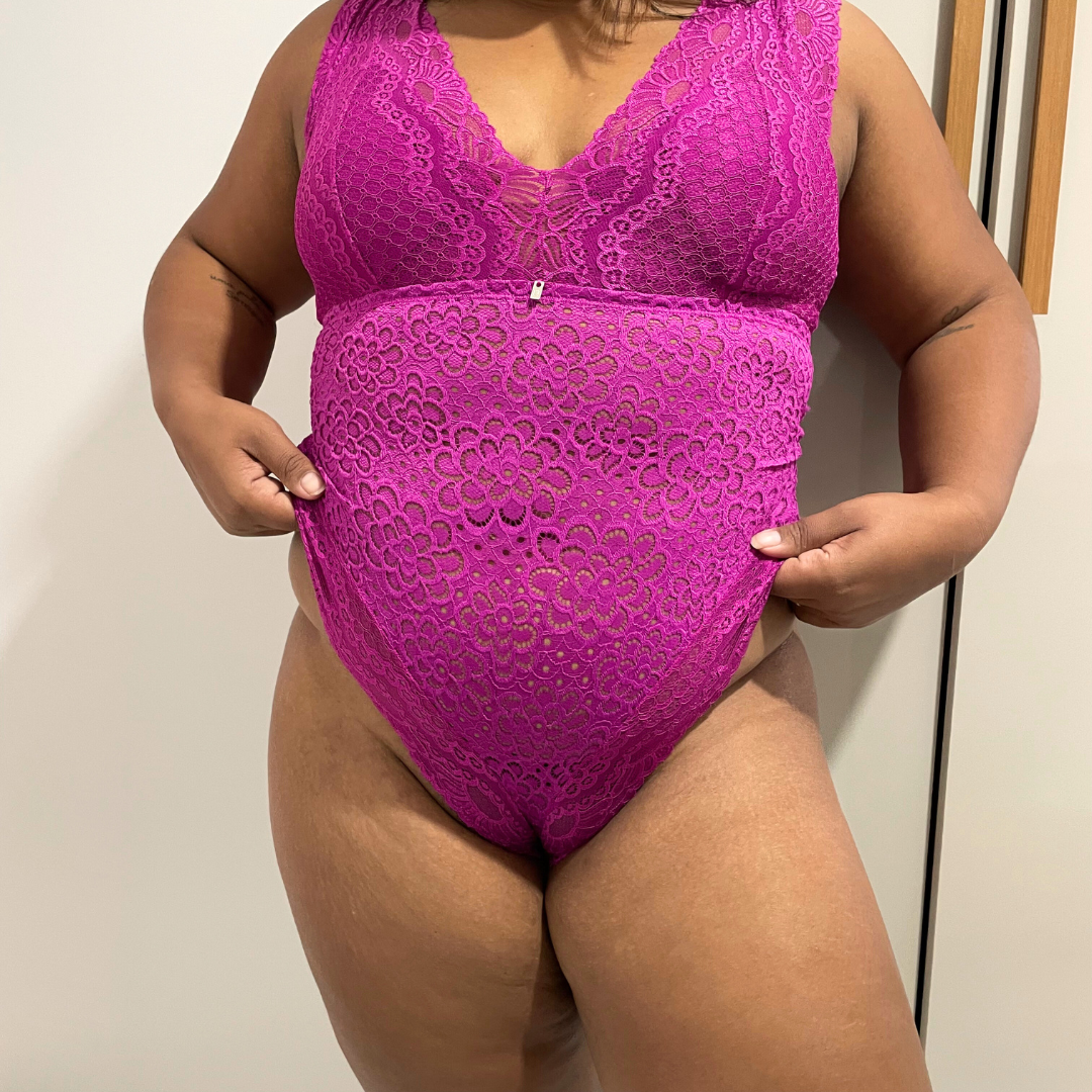 Lingerie roxa Usada